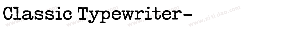 Classic Typewriter字体转换